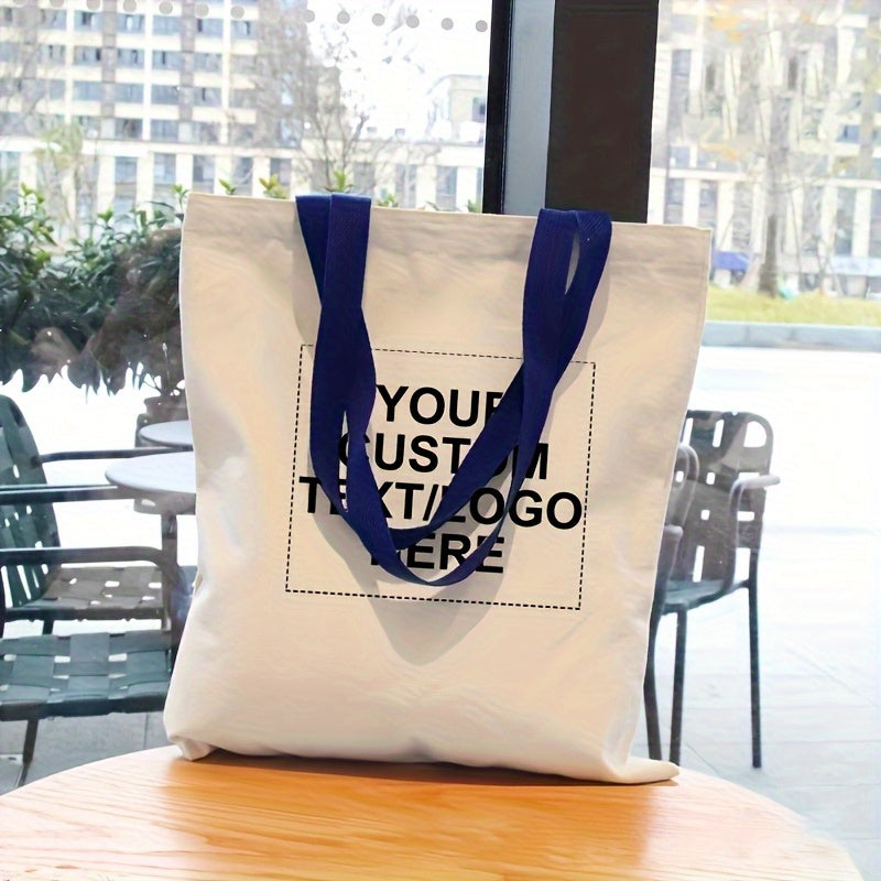 10 Colorful Tote Bags with Custom Logo Patterns and Text, Foldable Shopping Bags