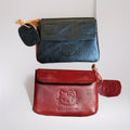 2pcs Hello Kitty Handmade Red Leather Cute Portable Small Card Holder Lady Coin Purse
