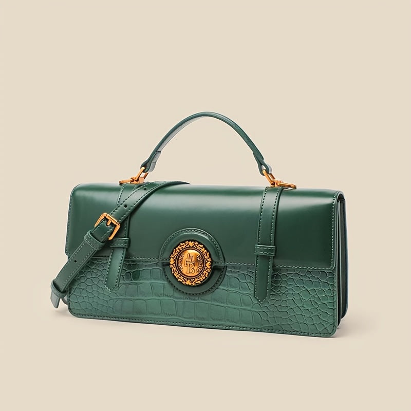 Louis Beney Brand 2024 Lightweight Luxury Vintage Crocodile Pattern Spacious Women'S Tote And Shoulder Bag