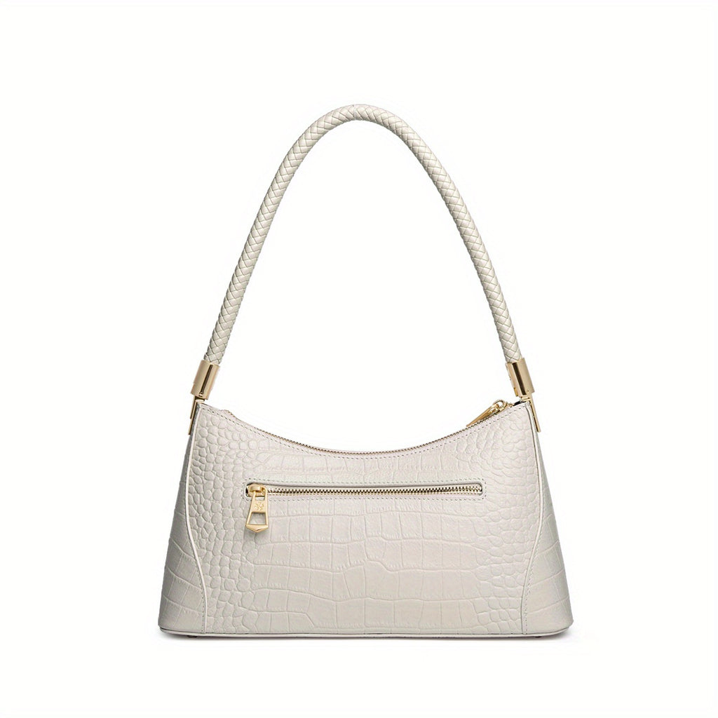 ZOOLER Women's Genuine Leather Handbag - Elegant Convertible Shoulder Purse Clutch with Zipper Closure