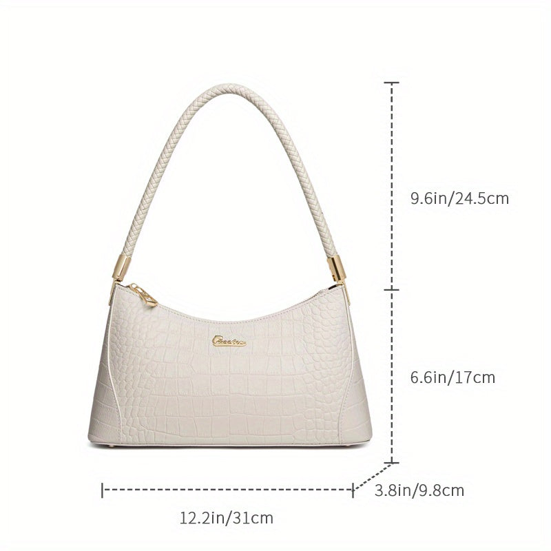 ZOOLER Women's Genuine Leather Handbag - Elegant Convertible Shoulder Purse Clutch with Zipper Closure