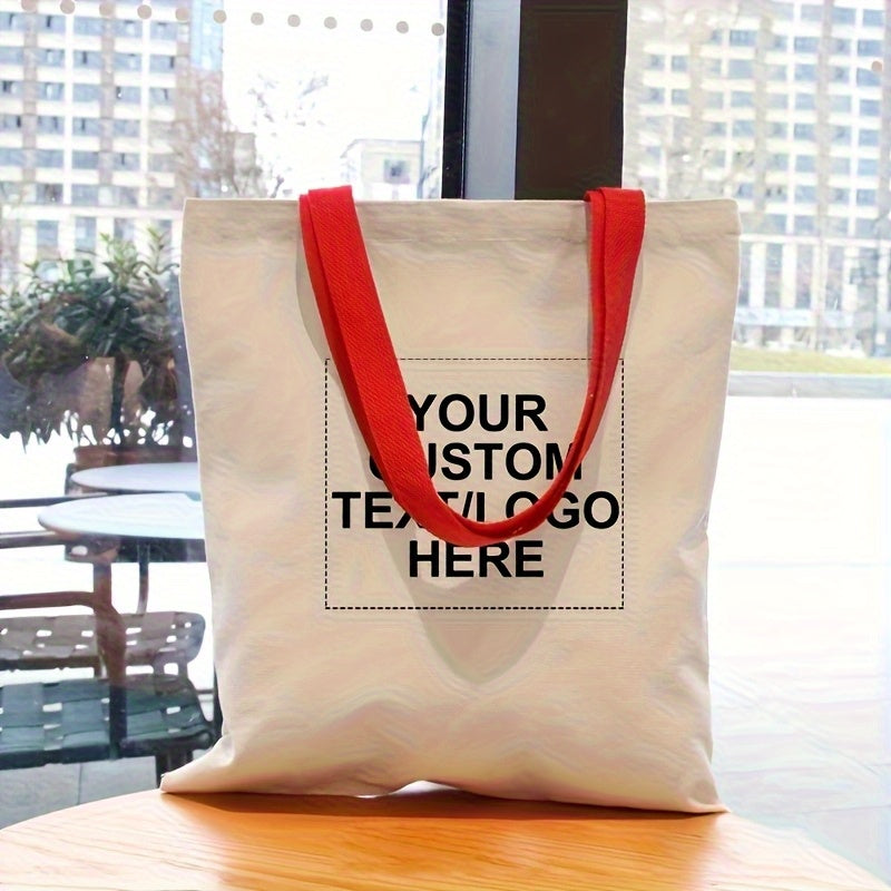 10 Colorful Tote Bags with Custom Logo Patterns and Text, Foldable Shopping Bags