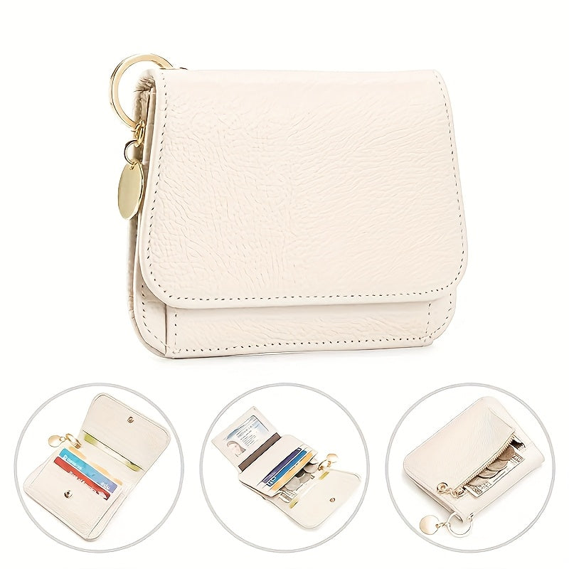 OBCREATOR Women'S Genuine Leather RFID Blocking Wallet - Slim Zipper Coin Purse with Multiple Card Slots