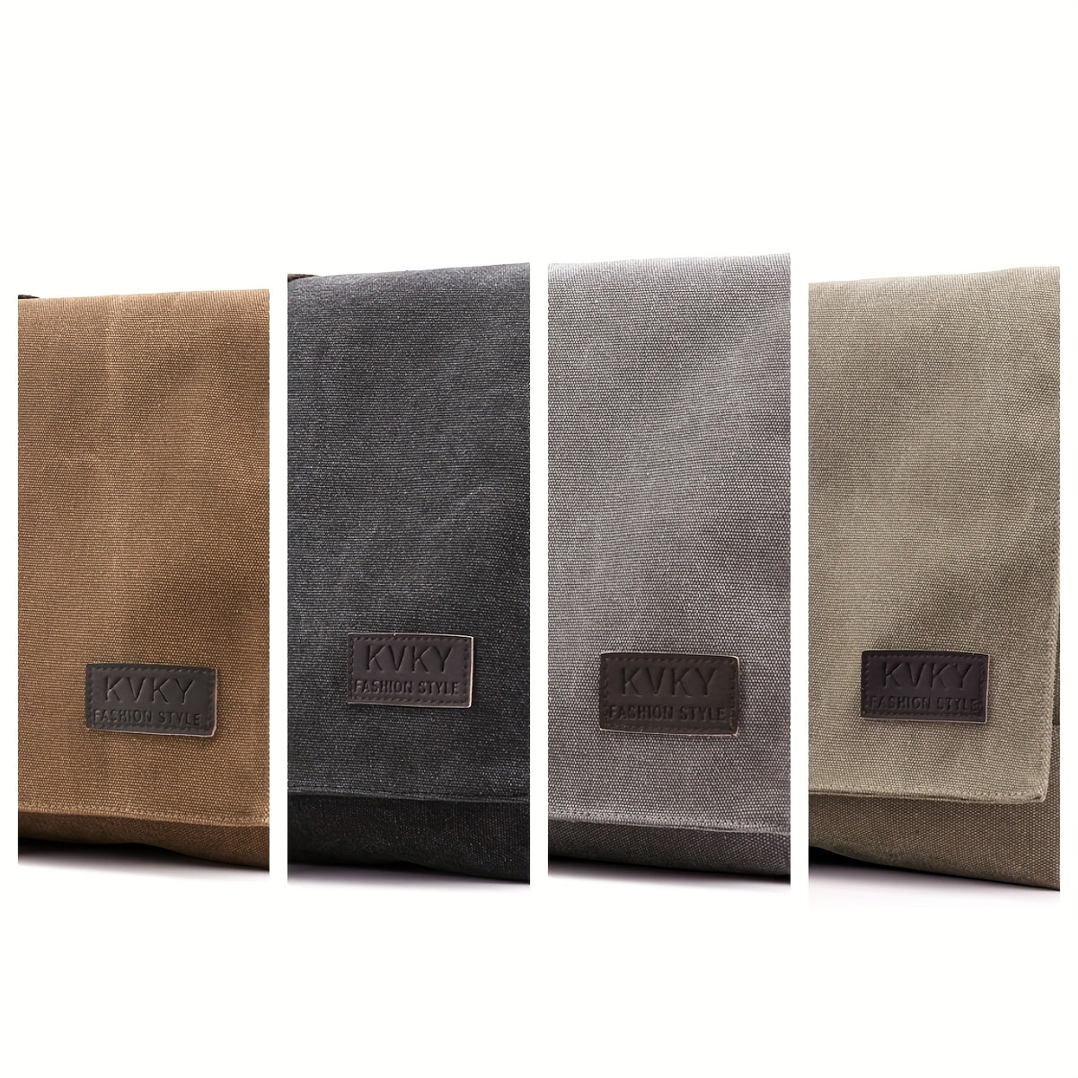 Stylish Messenger Bag Stylish Brown & Gray Men's Minimalist Canvas Messenger Bag