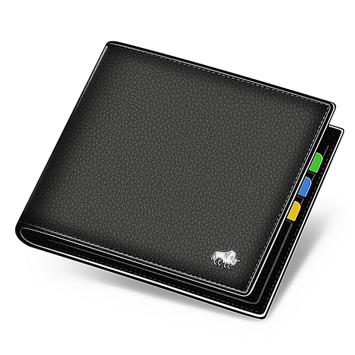 BISON DENIM Men'S Genuine Leather Wallet - Luxury RFID Blocking Bifold with Zipper Coin Purse & Business Card Holder