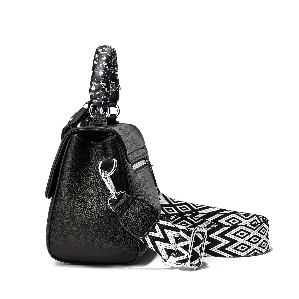 Women's Luxury Handbag - Convertible Crossbody\u002FShoulder\u002FClutch Purse with Metallic Hardware