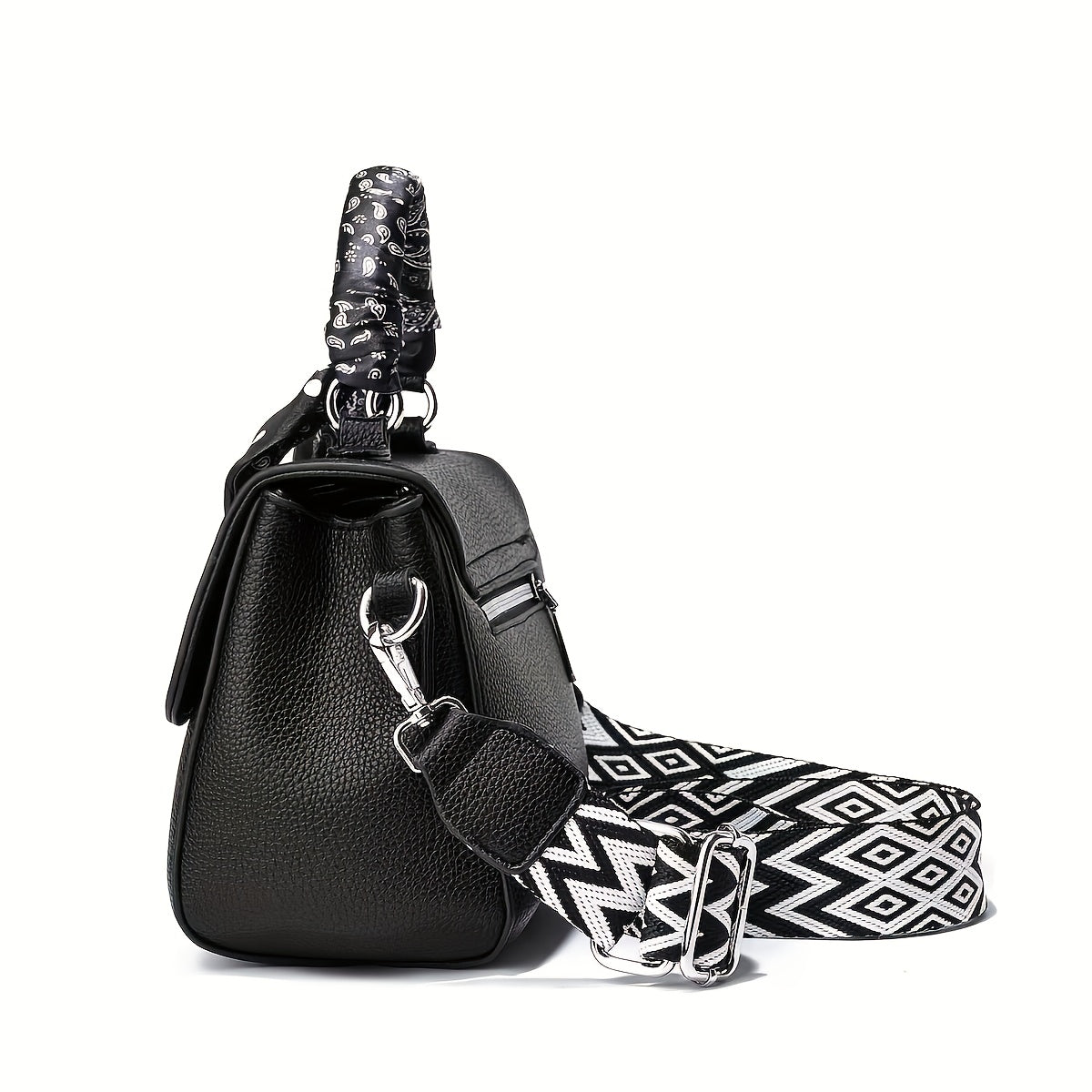 Women's Luxury Handbag - Convertible Crossbody\u002FShoulder\u002FClutch Purse with Metallic Hardware