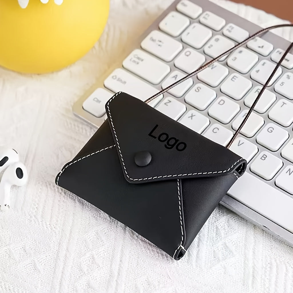 Custom Women's Top-Grain Genuine Leather Wallet - Compact Flip Design with Button Closure