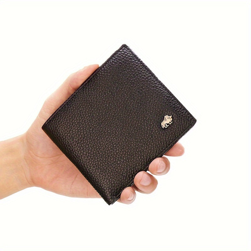 BISON DENIM Men'S Genuine Leather Wallet - Luxury RFID Blocking Bifold with Zipper Coin Purse & Business Card Holder