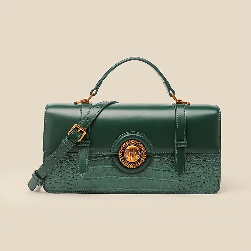 Louis Beney Brand 2024 Lightweight Luxury Vintage Crocodile Pattern Spacious Women'S Tote And Shoulder Bag