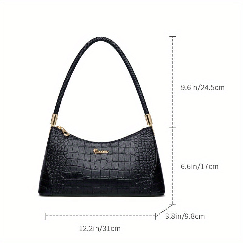 ZOOLER Women's Genuine Leather Handbag - Elegant Convertible Shoulder Purse Clutch with Zipper Closure