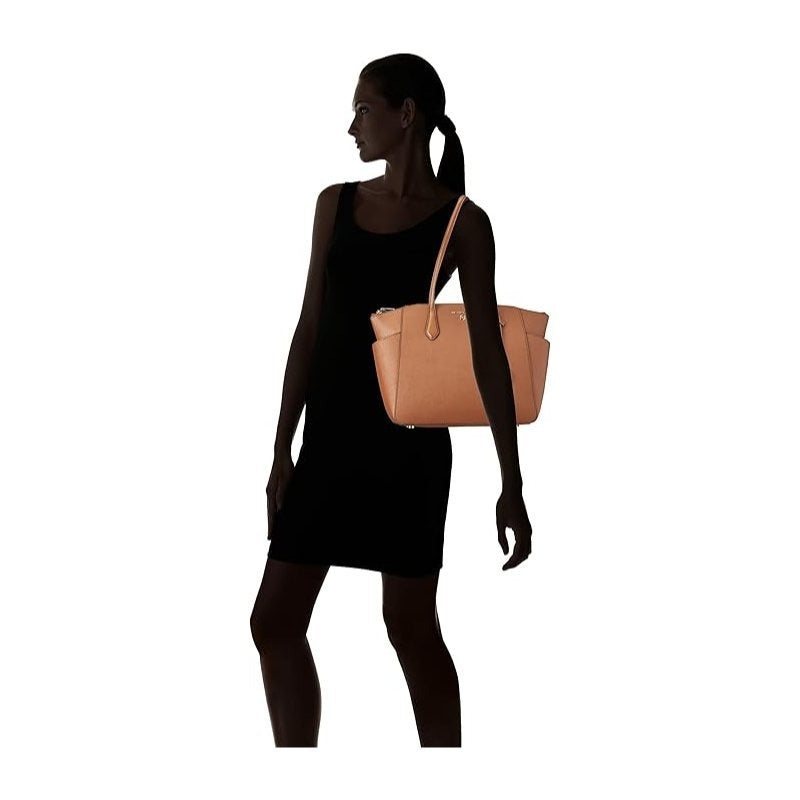 Michael Kors Marilyn Medium Top-Zip Tote Bag, Gold-Tone Hardware\u002FLuggage