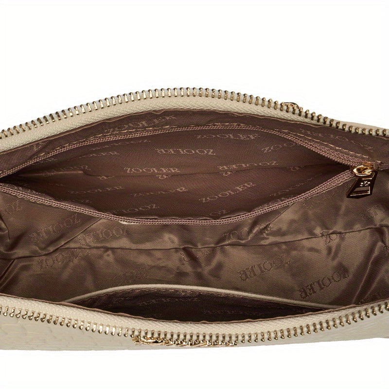ZOOLER Women's Genuine Leather Handbag - Elegant Convertible Shoulder Purse Clutch with Zipper Closure
