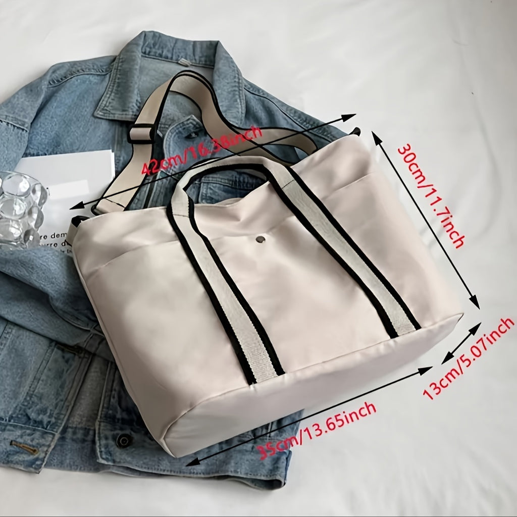 Tote Bag Simple Canvas Simple Canvas Tote Bag, Large Capacity Crossbody Bag