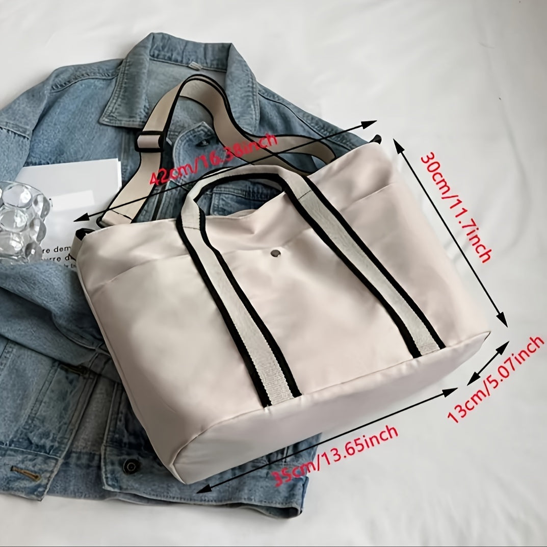Tote Bag Simple Canvas Simple Canvas Tote Bag, Large Capacity Crossbody Bag