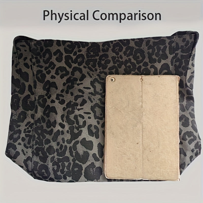 Leopard Print Shoulder Bag Durable Magnetic Closure Leopard Print Shoulder Bag - Spacious Casual Tote