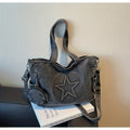2025 New Korean Style Large Capacity Tote Bag, Versatile Denim Shoulder Bag with Wide Strap