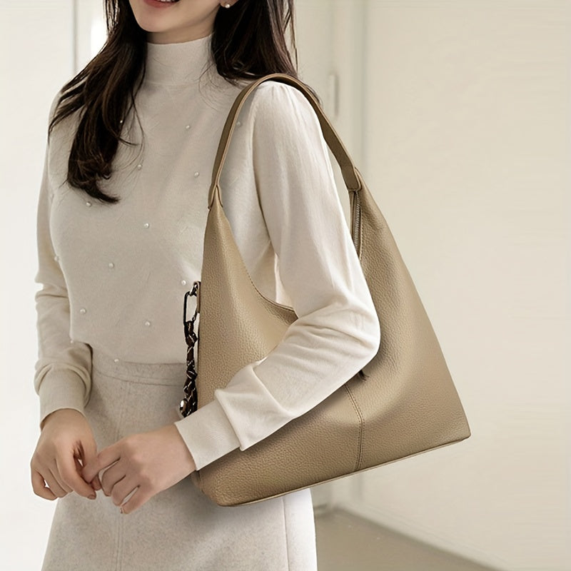 OGEHUAFEE Women's Elegant Large Capacity Tote Handbag with Golden-Tone Hardware