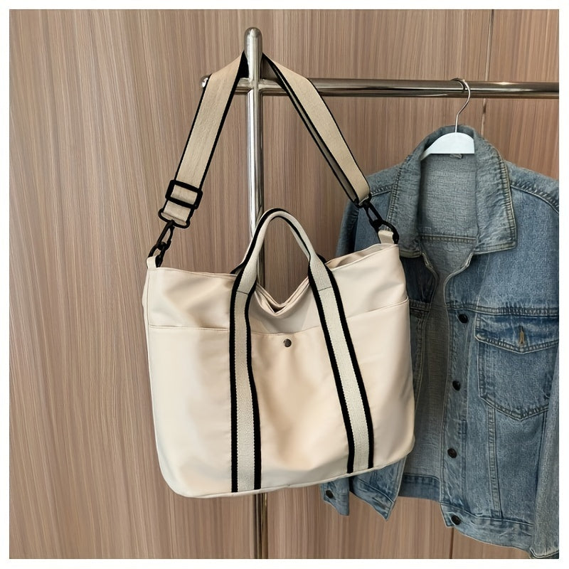 Tote Bag Simple Canvas Simple Canvas Tote Bag, Large Capacity Crossbody Bag