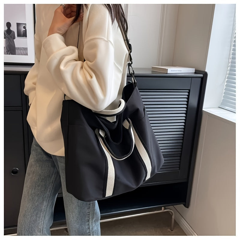 Tote Bag Simple Canvas Simple Canvas Tote Bag, Large Capacity Crossbody Bag