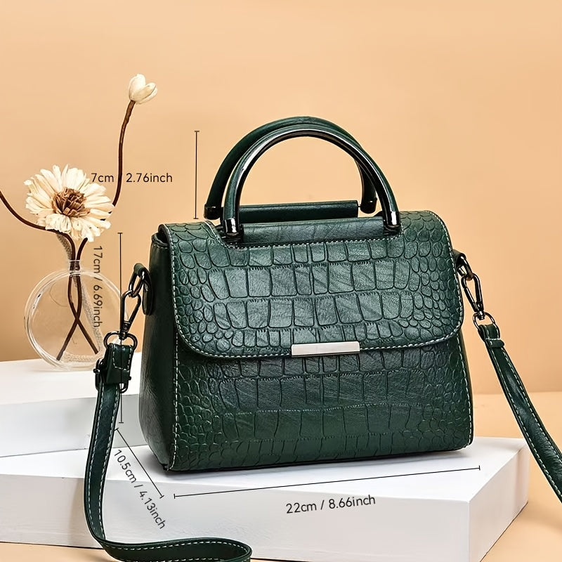 Retro Elegant Handbag Classic Retro Elegant Women's Handbag, Large Capacity, Embossed, Multi-Layer