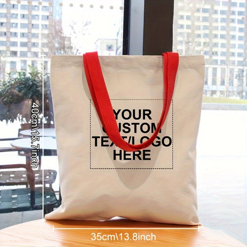 10 Colorful Tote Bags with Custom Logo Patterns and Text, Foldable Shopping Bags