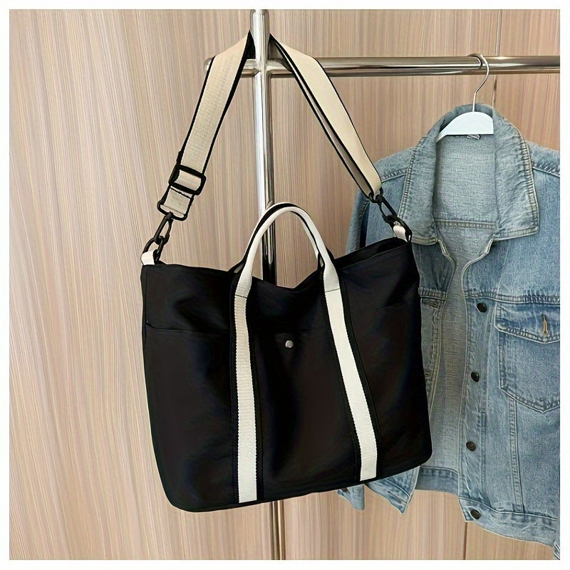 Tote Bag Simple Canvas Simple Canvas Tote Bag, Large Capacity Crossbody Bag