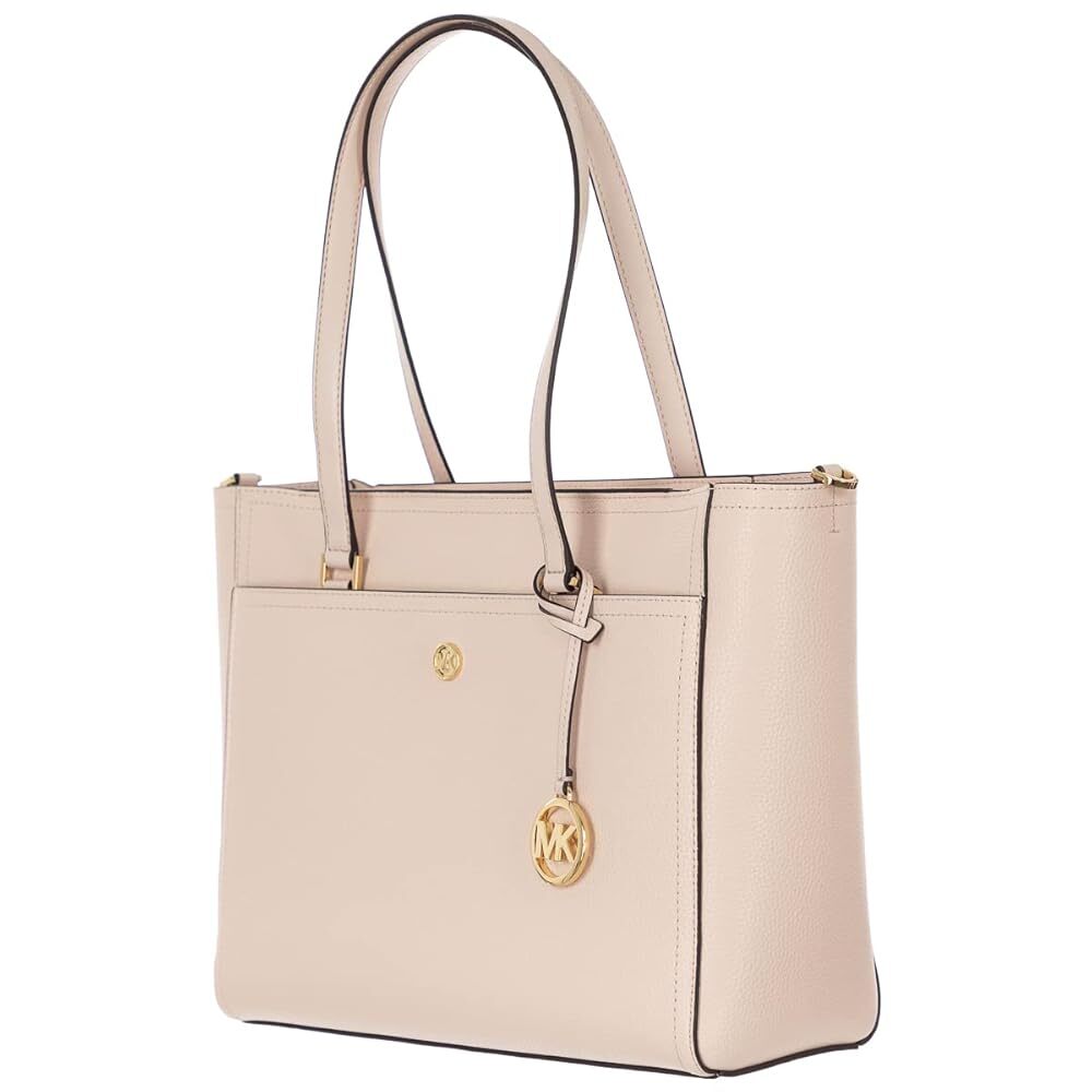 Michael Kors Maisie Large Pebbled Leather 3-in-1 Tote Bag Powder Blush Multi