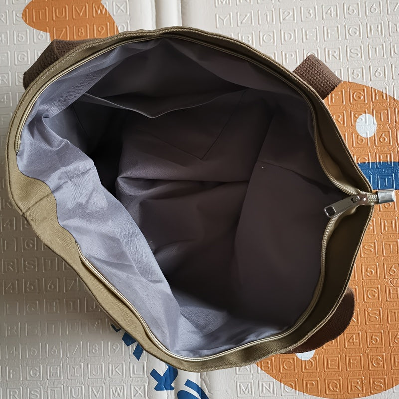 Tote with Animal Design, Large Capacity Shoulder Hand, Chic Style for Daily Commuting