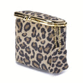 OBCREATOR Women's Square Leopard Print Wallet - Multi-Compartment Zippered Coin Purse for Lipstick