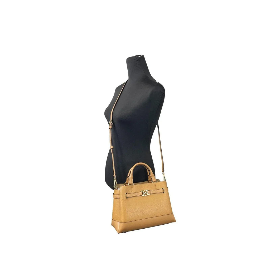 Michael Kors Reed Small Leather Belted Satchel Crossbody Bag