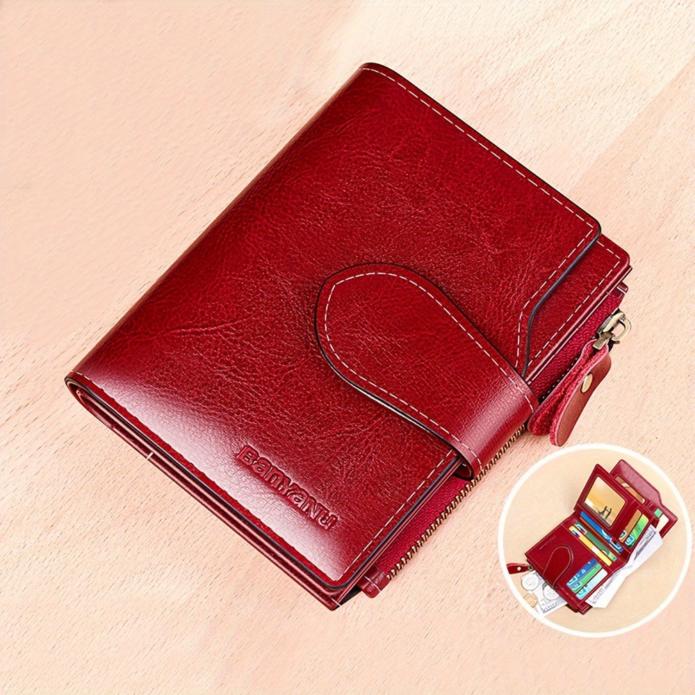 1pc Women's Mini Short Wallet, Short Style Multi-functional Coin Purse, Classic Design Credit Card Holder