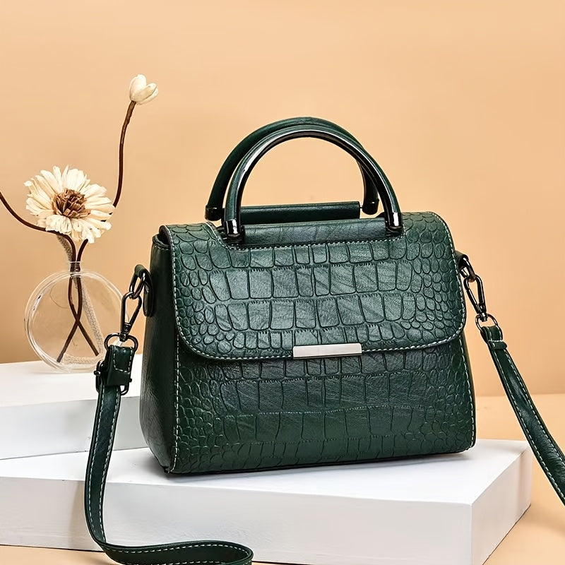 Retro Elegant Handbag Classic Retro Elegant Women's Handbag, Large Capacity, Embossed, Multi-Layer