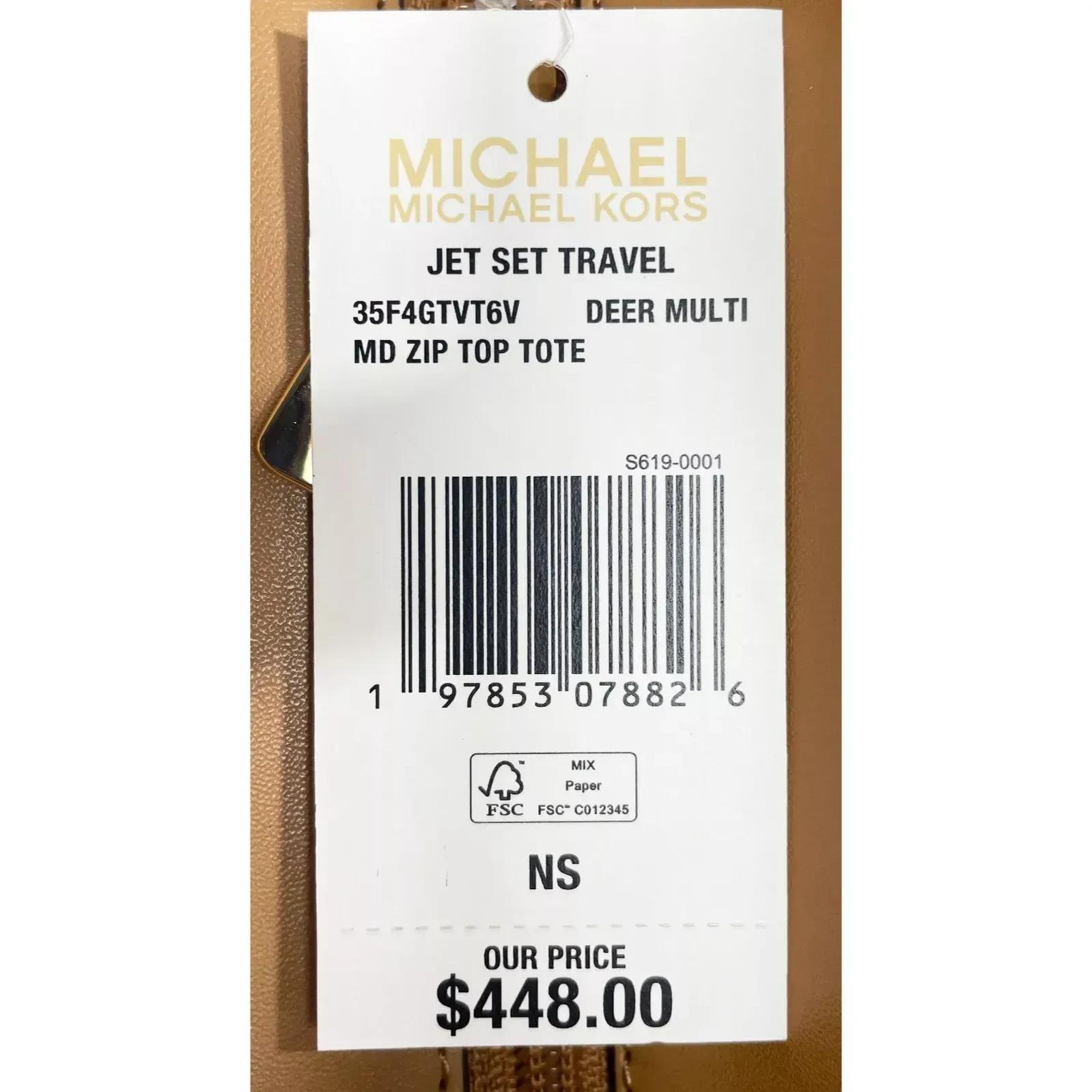 Michael Kors Medium Zip Top Tote Carryall Bag