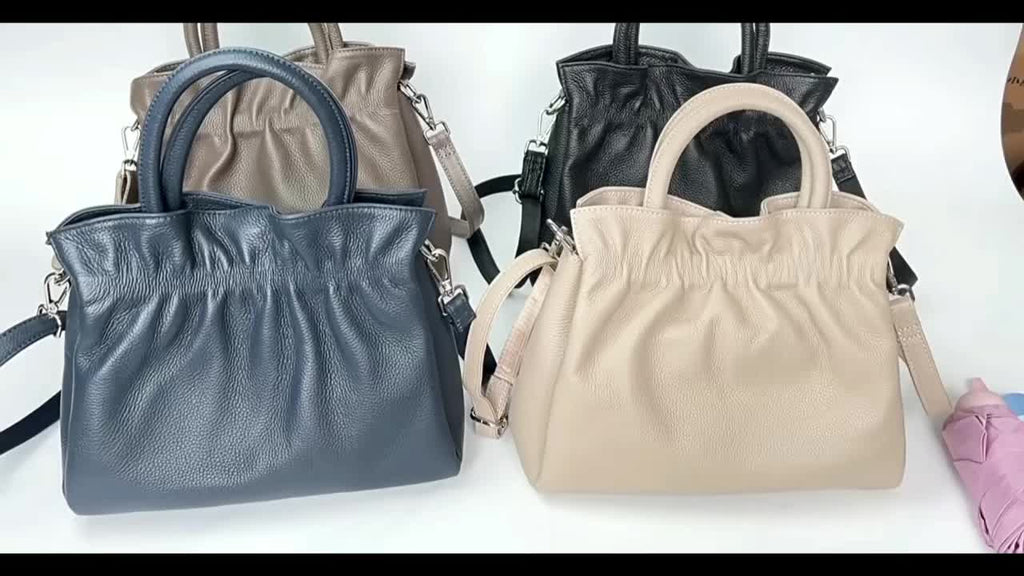 Women's Genuine Leather Handbag & Crossbody Bag - Elegant Large Capacity Tote with Adjustable Strap