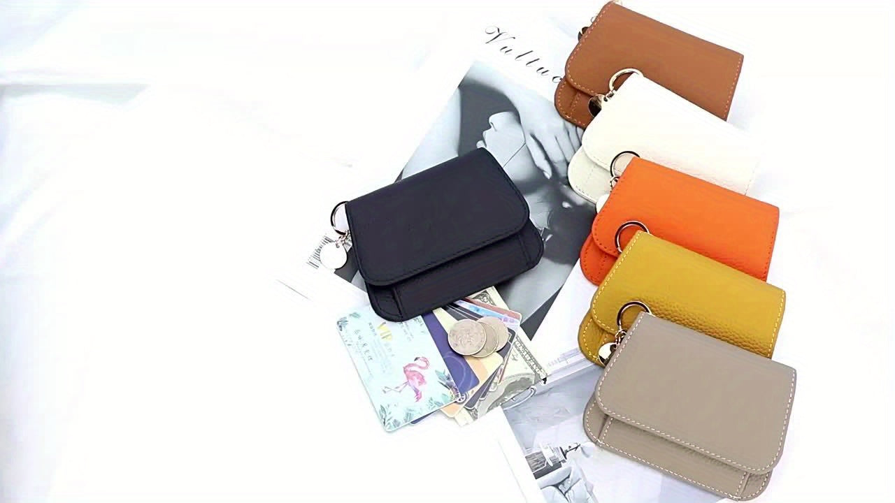 OBCREATOR Women'S Genuine Leather RFID Blocking Wallet - Slim Zipper Coin Purse with Multiple Card Slots