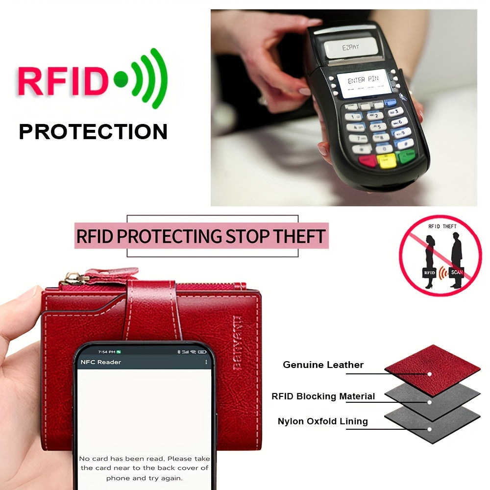 1pc Women's Mini Short Wallet, Short Style Multi-functional Coin Purse, Classic Design Credit Card Holder