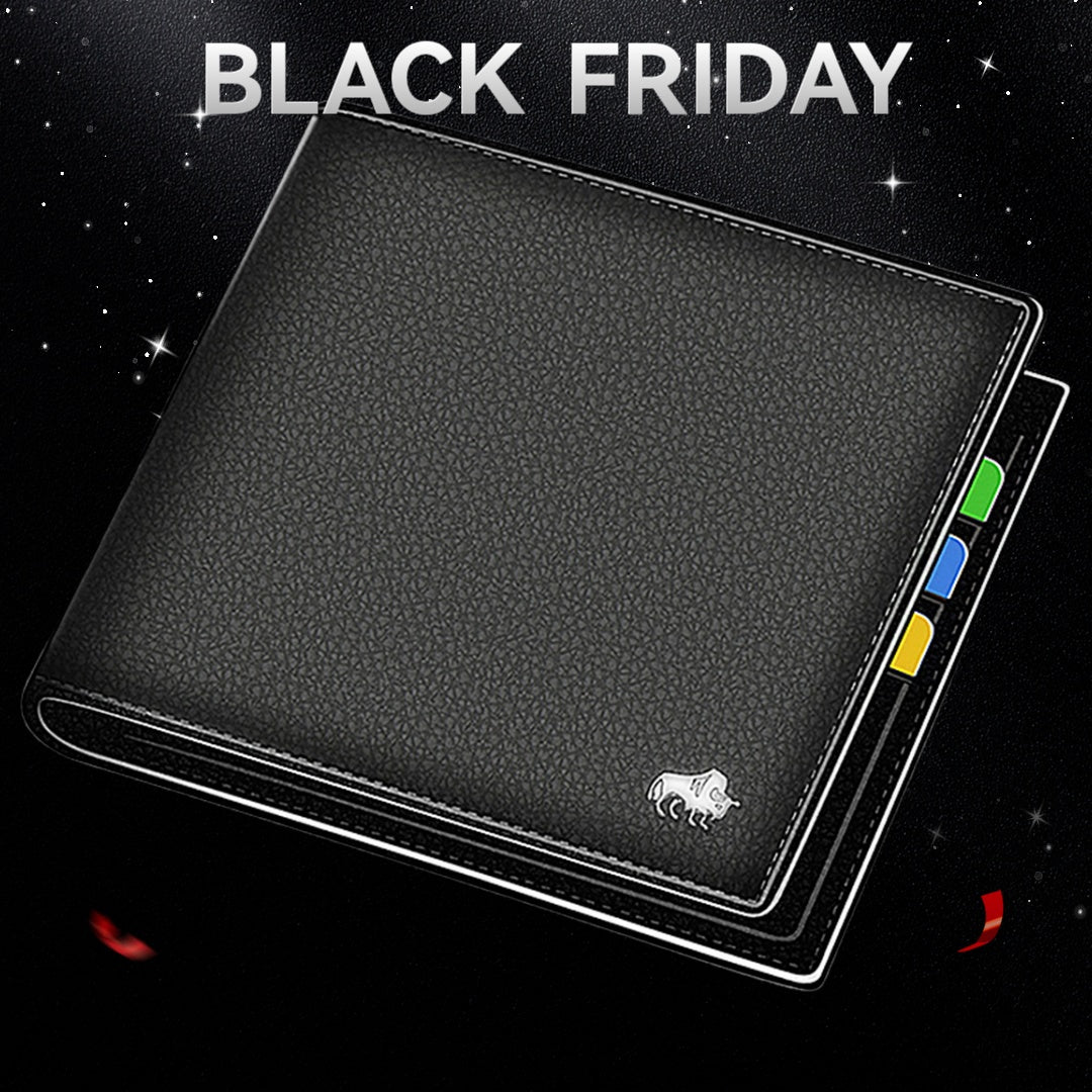 BISON DENIM Men'S Genuine Leather Wallet - Luxury RFID Blocking Bifold with Zipper Coin Purse & Business Card Holder