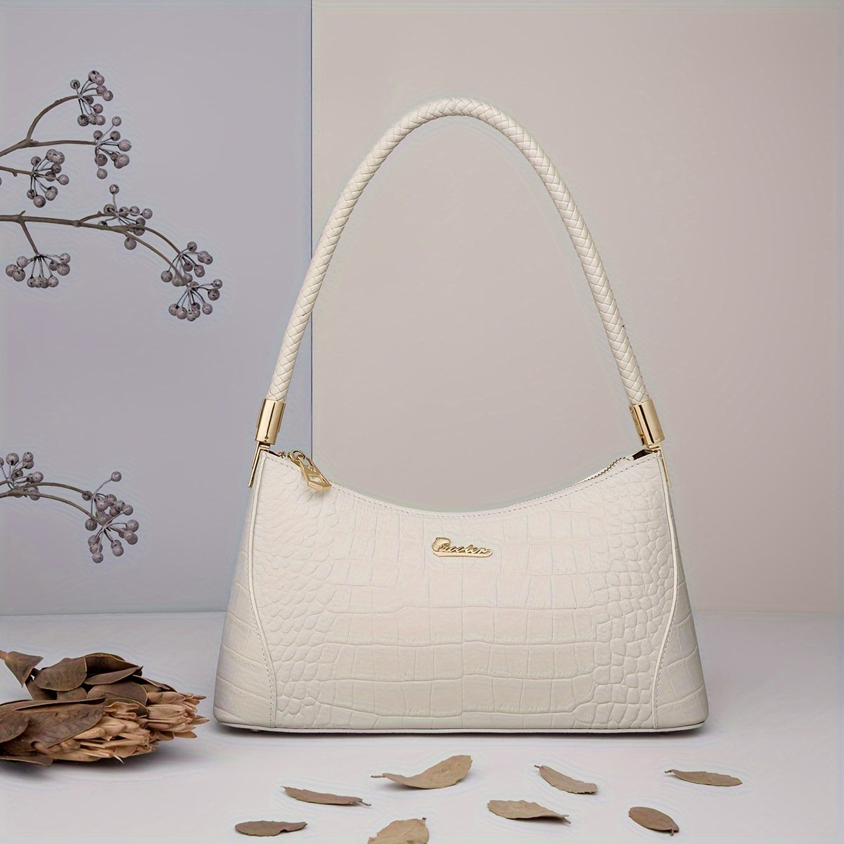 ZOOLER Women's Genuine Leather Handbag - Elegant Convertible Shoulder Purse Clutch with Zipper Closure