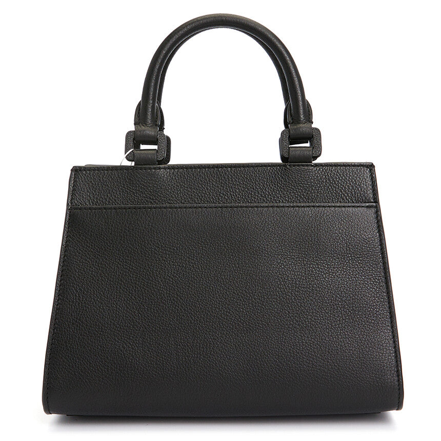 Tory Burch Miller Top Handle Satchel Leather Handbag Crossbody Bag Black