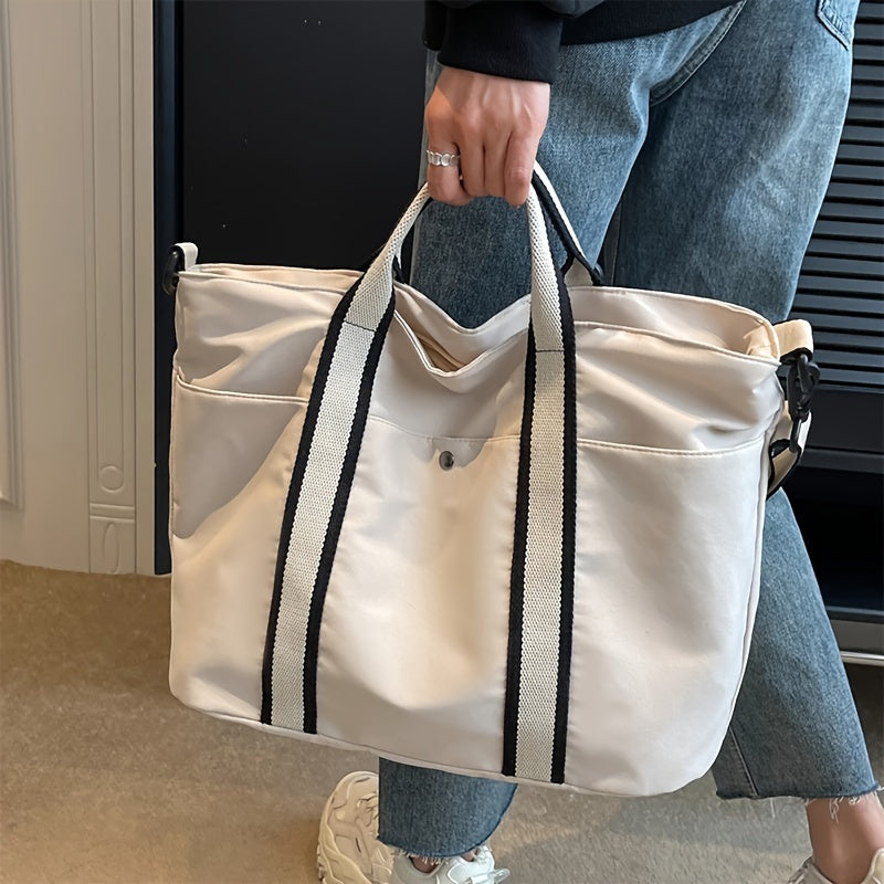 Tote Bag Simple Canvas Simple Canvas Tote Bag, Large Capacity Crossbody Bag