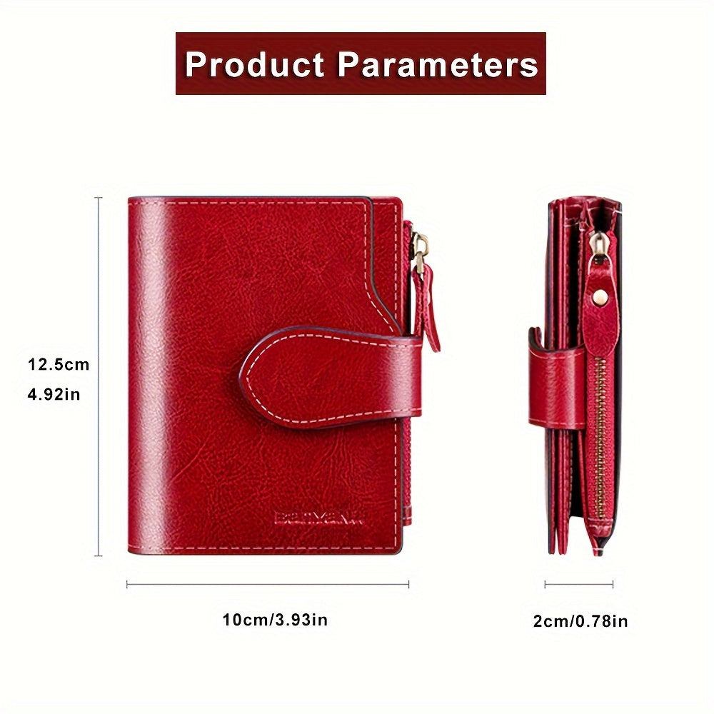 1pc Women's Mini Short Wallet, Short Style Multi-functional Coin Purse, Classic Design Credit Card Holder