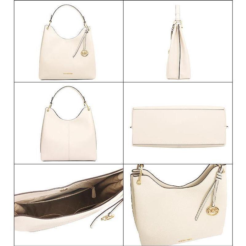 Michael Kors Joan Large Slouchy Leather Shoulder Bag Light Cream 35S1GV9L3L