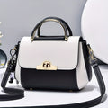 Chic Appeal Stylish Two-Tone Women's Handbag - Lightweight   with Golden-Toned Hardware