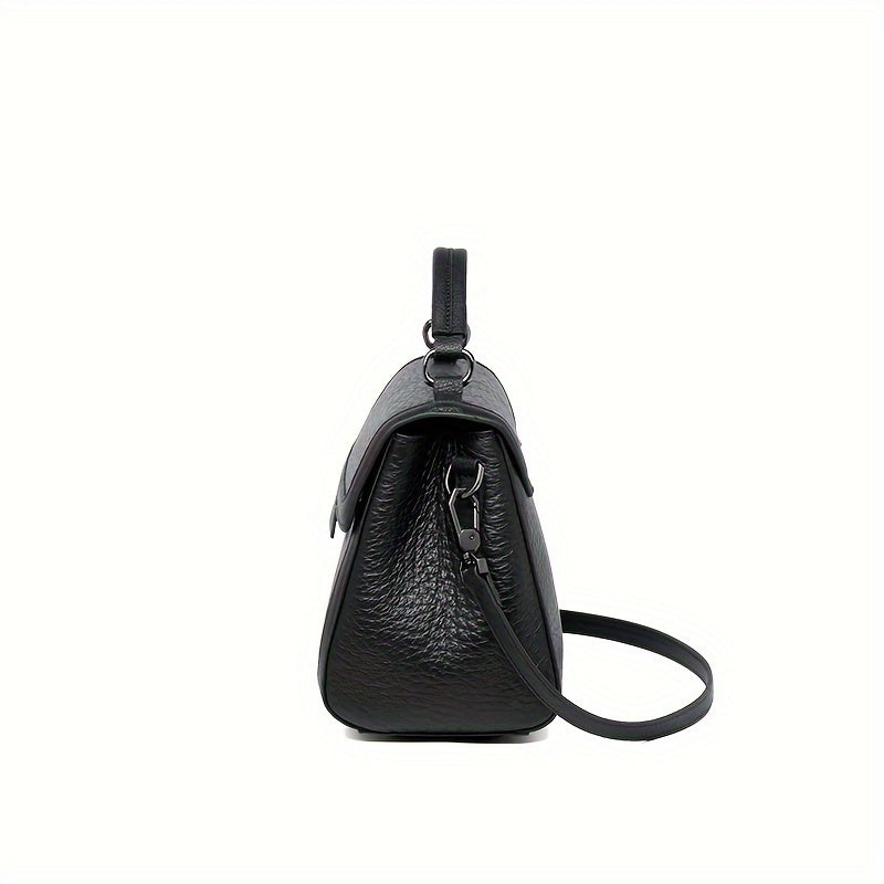 ZOOLER 2025 Genuine Genuine Leather Wo 's Convertible Handbag - Adjustable Shoulder Strap, Magnetic Closure