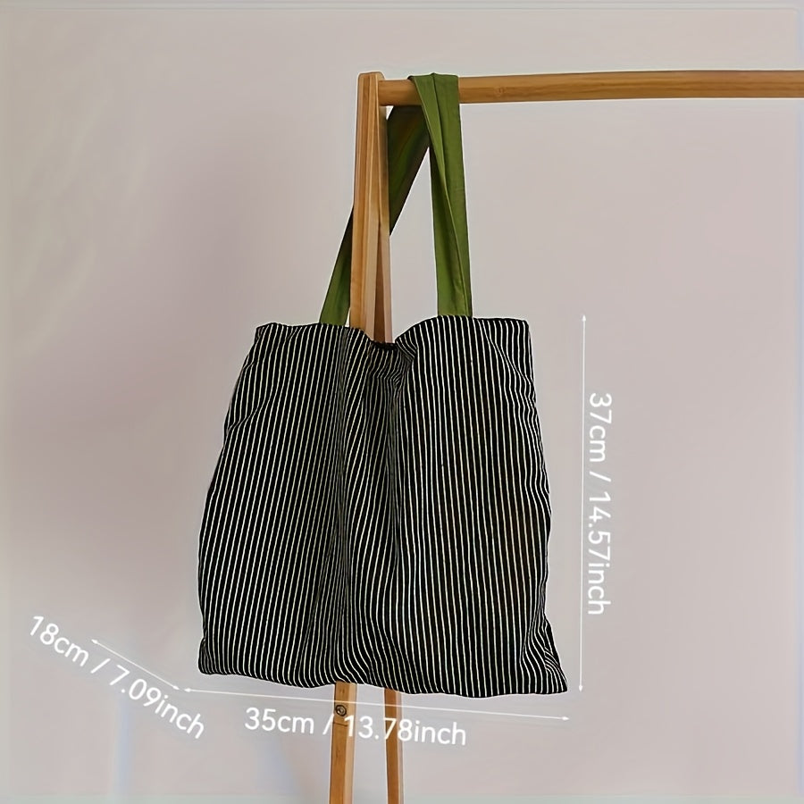 Women's Large Capacity Tote Bag with Red Accent Strap - Pastel Pink & Secure Closure