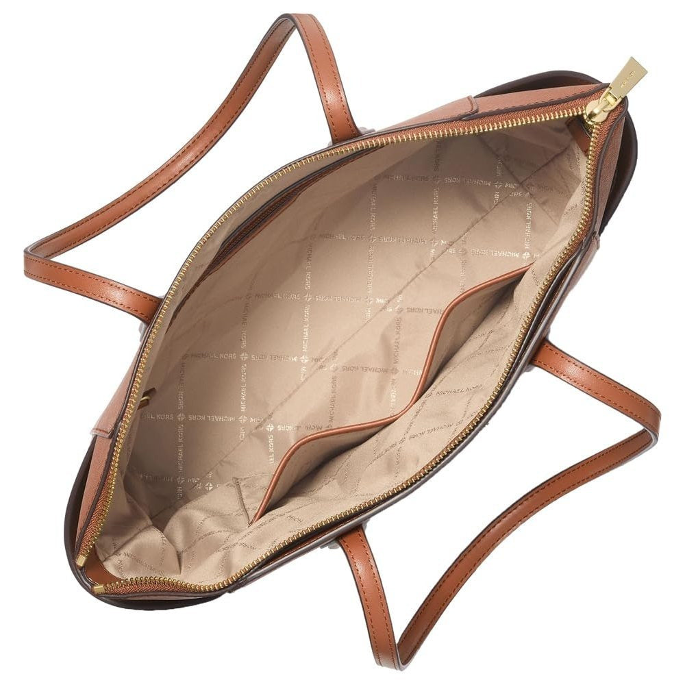 Michael Kors Marilyn Medium Top-Zip Tote Bag, Gold-Tone Hardware\u002FLuggage