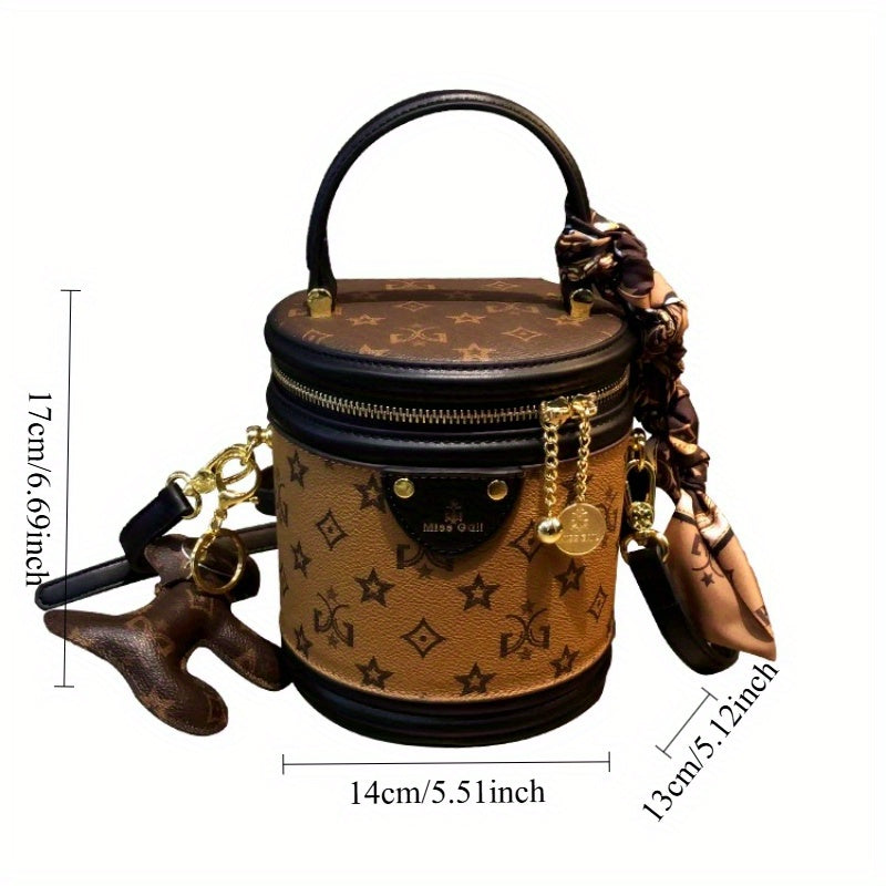 Women's Luxury Second-Layer Handbag - Golden-Tone Hardware & -Like Logo-Look Clasp