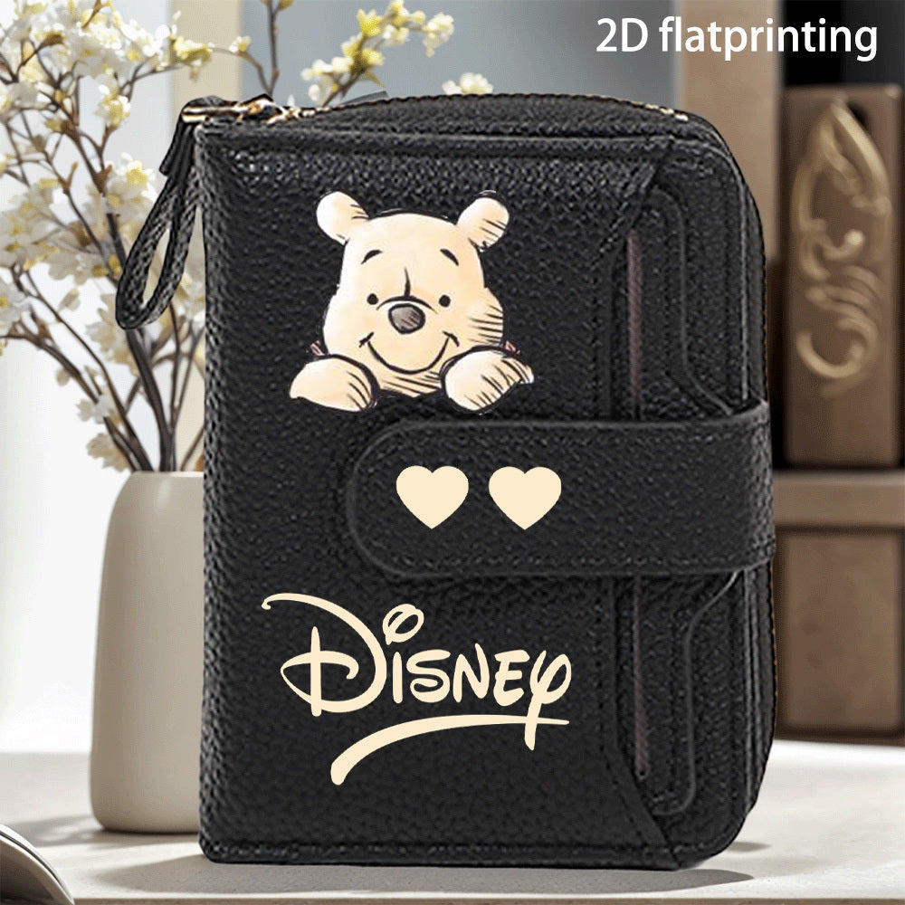 1pc Disney Winnie the Pooh Women'S Wallet - Official Pooh Bear Design with Zipper Closure