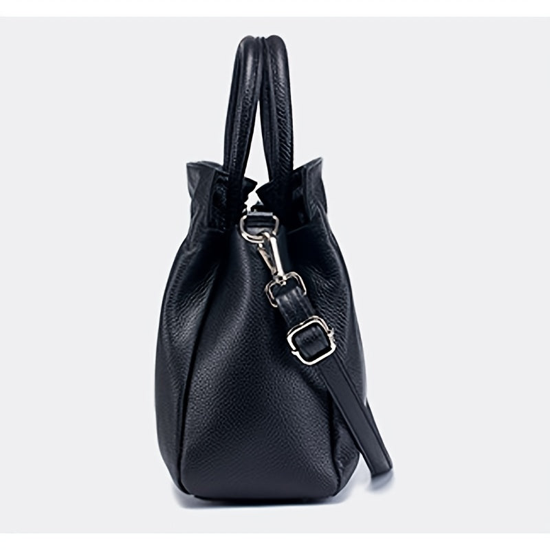 Women's Genuine Leather Handbag & Crossbody Bag - Elegant Large Capacity Tote with Adjustable Strap